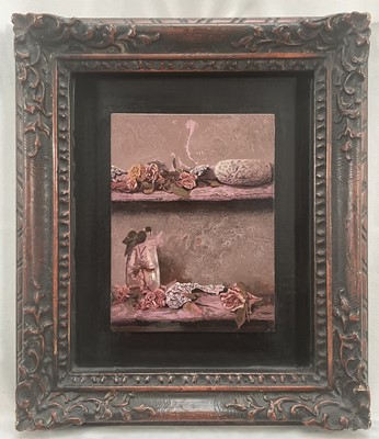 Lot 14 - Giuseppe Banchieri (Italian 1927-1994) oil on panel - Still life, signed verso