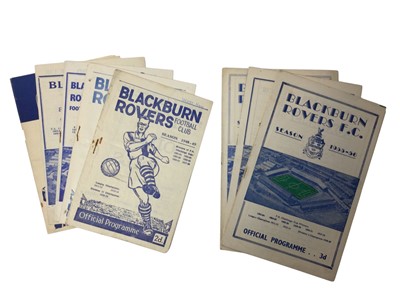 Lot 266 - Blackburn Rovers v Westham January 10th 1948, October 9th 1947, plus nine 1950s programmes (11)