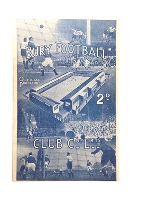 Lot 269 - Bury Football Club v West Ham September 10th 1938 (Reproduction cover)
