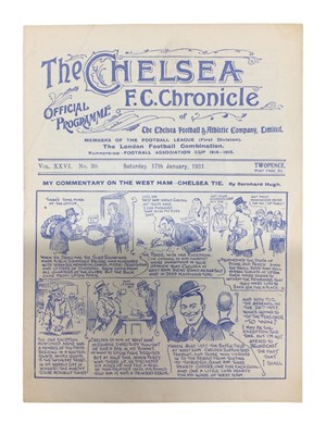 Lot 274 - Chelsea v West Ham 17th January 1931