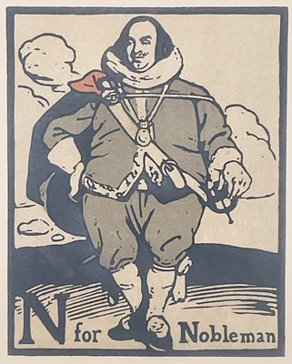 Lot 21 - Sir William Nicholson (1872-1949) two Alphabet lithographs, Nobleman and Trumpeter