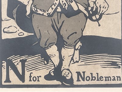 Lot 21 - Sir William Nicholson (1872-1949) two Alphabet lithographs, Nobleman and Trumpeter