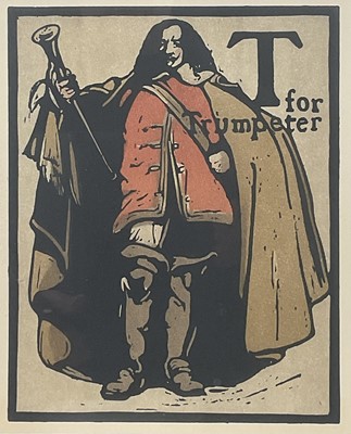 Lot 21 - Sir William Nicholson (1872-1949) two Alphabet lithographs, Nobleman and Trumpeter