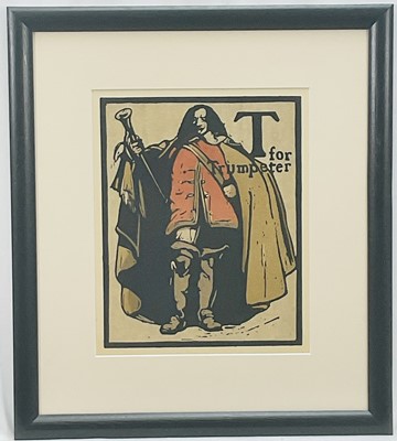 Lot 21 - Sir William Nicholson (1872-1949) two Alphabet lithographs, Nobleman and Trumpeter