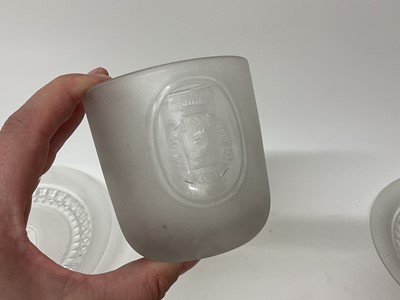 Lot 14 - Collection of fifteen 19th century etched glass dishes, with armorial crests