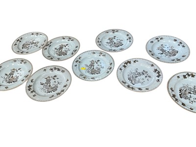 Lot 214 - Set of eight 18th century Chinese porcelain dishes