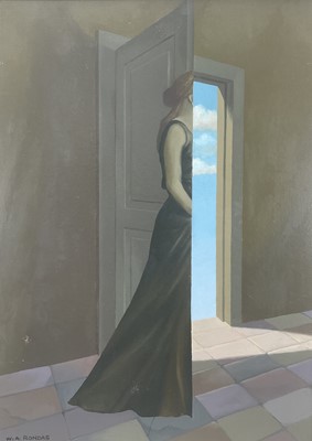 Lot 42 - Willi Rondas (1907-1975) oil on board - Perspectives, signed, titled and dated 15th December 1974 verso, 70cm x 50cm, framed