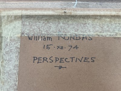 Lot 42 - Willi Rondas (1907-1975) oil on board - Perspectives, signed, titled and dated 15th December 1974 verso, 70cm x 50cm, framed