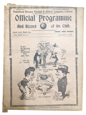 Lot 314 - Tottenham Hotspur v West Ham January 27th 1934