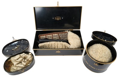 Lot 768 - Three Ede & Ravenscroft Judges' wigs in original fitted tin boxes named to His Hon. Judge C. Barnett, QC