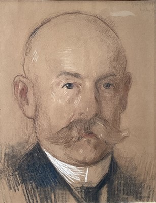 Lot 86 - Early 20th-century German/Berlin School. Two Portraits in pastel and pencil. Indistinctly signed (possib...