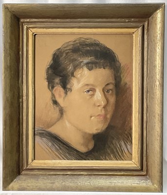 Lot 86 - Early 20th-century German/Berlin School. Two Portraits in pastel and pencil. Indistinctly signed (possib...