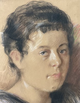 Lot 86 - Early 20th-century German/Berlin School. Two Portraits in pastel and pencil. Indistinctly signed (possib...