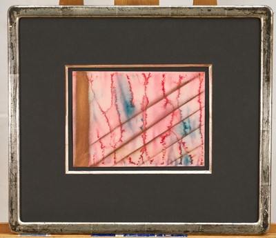 Lot 1003 - *Colin Self (b.1941) watercolour and gold paint on paper, entitled in pencil verso 'Cinema Study 1969. No. 30 (Cinema Curtain), 28th July 1969', in glazed frame Provenance: Studio 4, 2 Do...