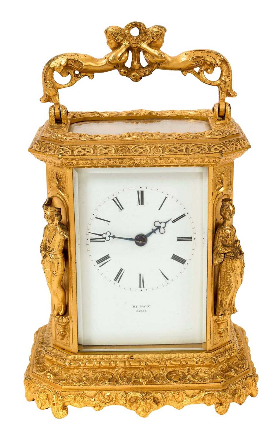 Lot 627 - Impressive 19th century French carriage clock by Henri Marc of Paris