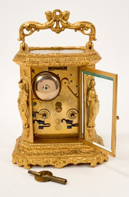 Lot 627 - Impressive 19th century French carriage clock by Henri Marc of Paris
