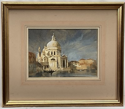 Lot 184 - Manner of Hercules Brabazon Brabazon (1821 - 1906) watercolours, Venetian scene, in gilt frame, 18 x 25cm.