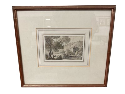 Lot 851 - James Robertson (act. 1815-1836) two works on paper, landscapes, each 10 x 15cm