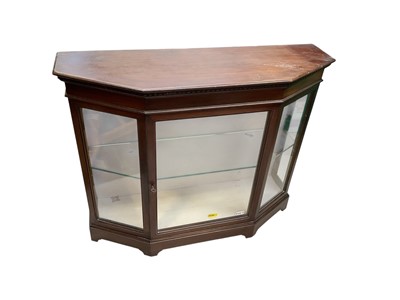 Lot 5064 - Edwardian mahogany wall mounted display cabinet