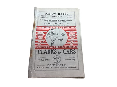 Lot 321 - Doncaster v West Ham January 25th 1936