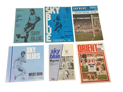 Lot 324 - Collection of West Ham away matches 1950s-1970s period, clubs Aston Villa, Arsenal, Leeds, Manchester Utd etc.