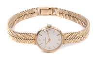 Lot 3318 - 1970s ladies' gold (9ct) Omega wristWatches on...