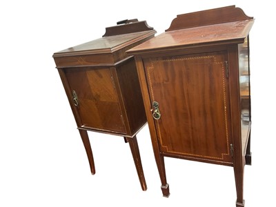 Lot 5267 - Two Edwardian mahogany bedside cupboards