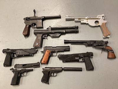 Lot 699 - Selection of reproduction weapons and scopes (1 box)