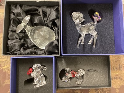 Lot 698 - Selection of Swarovski crystal ornaments, boxed & unboxed (1 box)