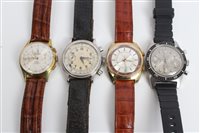 Lot 3322 - Four 1960s / 1970s Chronograph wristWatcheses -...