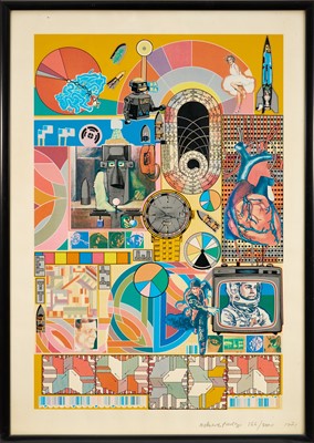 Lot 985 - *Eduardo Paolozzi (1924-2005) signed limited edition screenprint - 'Bash', 166/3000, dated 1971, 84cm x 58cm, in glazed frame