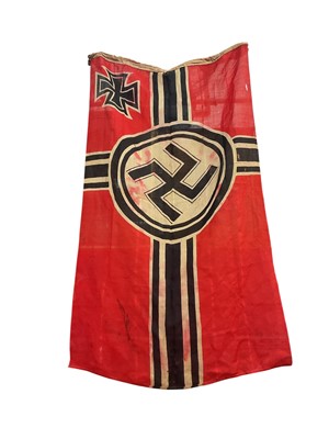 Lot 821 - Second World War Nazi Reichskriegs battle flag, 148 x 85cm approximately.