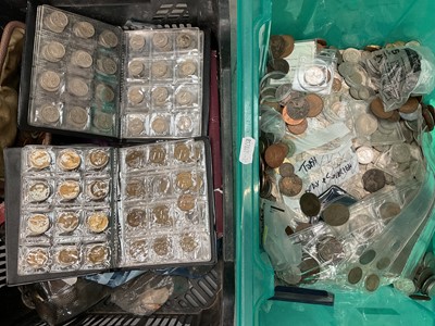 Lot 361 - Quantity of mixed world and GB coinage, commemorative etc (2 boxes)