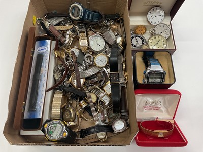 Lot 1002 - Collection of various wristwatches, pocket watches, movements, straps etc