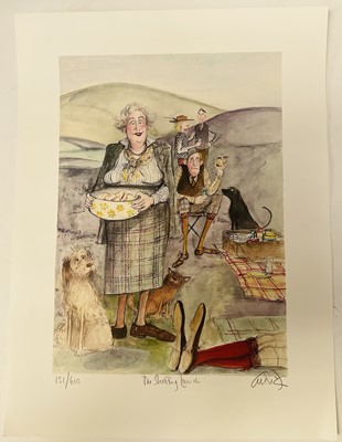 Lot 199 - Sue Macartney-Snape (b.1957) signed limited edition print - The Shooting Lunch, 151/600, unframed, 40cm x 30cm