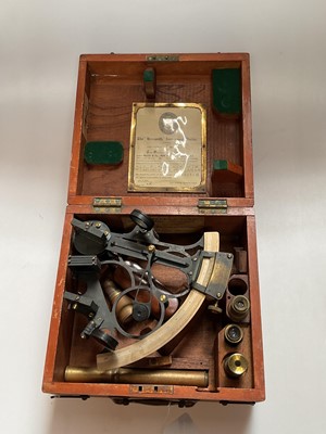 Lot 2402 - Antique sextant by Heath & Co.