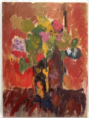 Lot 157 - Annelise Firth (b. 1961) oil on canvas, Bouquet in Costa Rican Vase, signed titled and dated 2024, unframed
