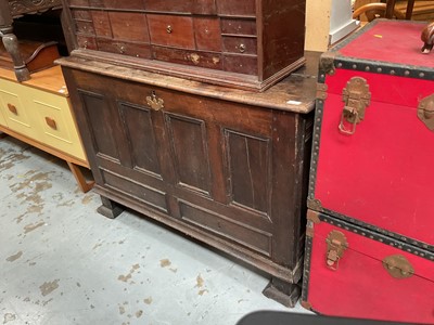 Lot 1346 - Antique panelled oak coffer