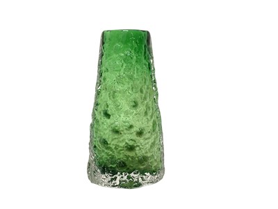 Lot 1101 - Whitefriars Volcano vase in Meadow Green, designed by Geoffrey Baxter.