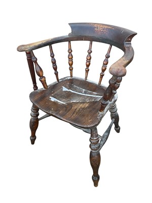 Lot 1291 - Victorian captains desk armchair