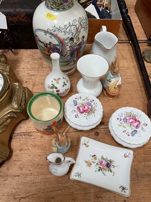 Lot 15 - Group of ceramics, including a Chinese vase, a Clarice Cliff pot, etc