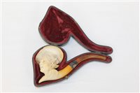 Lot 4145 - Early 20th century well-Carsved meerschaum...