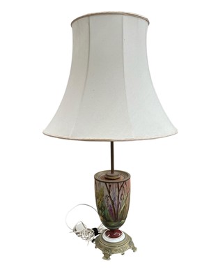Lot 165 - Antique porcelain lamp