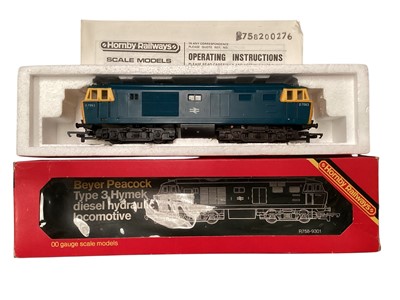 Lot 1955 - Hornby OO Gauge BR Breyer Peacock Type 3 Hymek diesel hydraulic locomotive, boxed R758, BR diesel D1738, loose & 0-6-0 BR class 3F tank locomotive, boxed R052 (3)