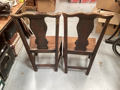 Lot 1275 - Pair of George III provincial splat back chairs