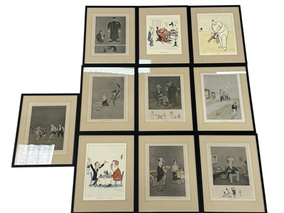 Lot 74 - Collection of ten H. M. Bateman cartoons, in glazed frames