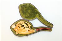 Lot 4153 - Late 19th century well-Carsved meerschaum...