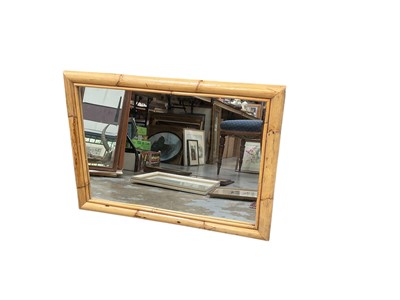 Lot 586 - Bamboo framed wall mirror, 74 x 54 cm