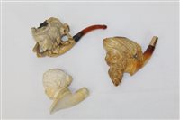 Lot 4156 - Early 20th century well-Carsved meerschaum...