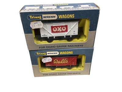 Lot 1967 - Wren OO Gauge wagons including ventilated vans Walls W4318P & OXO W4325P, Fish Van Findus Foods W4300P and Refrigerated Van Eskimo Foods W44320P, all boxed (4)